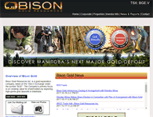 Tablet Screenshot of bisongold.com